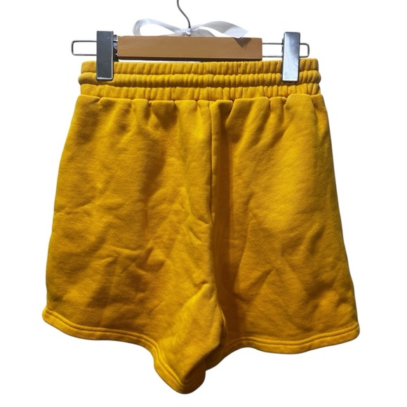 SOUTH .ST mustard yellow cotton drawstring comfy sweat shorts women’s XXS - Picture 2 of 4